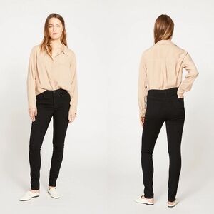 Universal Standard Mid Rise Skinny Seine 32" Denim Jeans, Black Wash - Size‎ 16